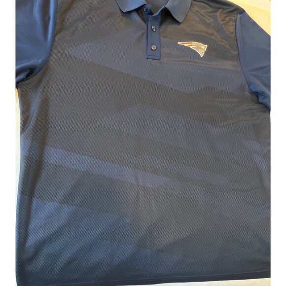 NFL Team Apparel TX3 Cool New England Patriots Polo Shirt 2XL Navy Blue Polyeste - Picture 3 of 5